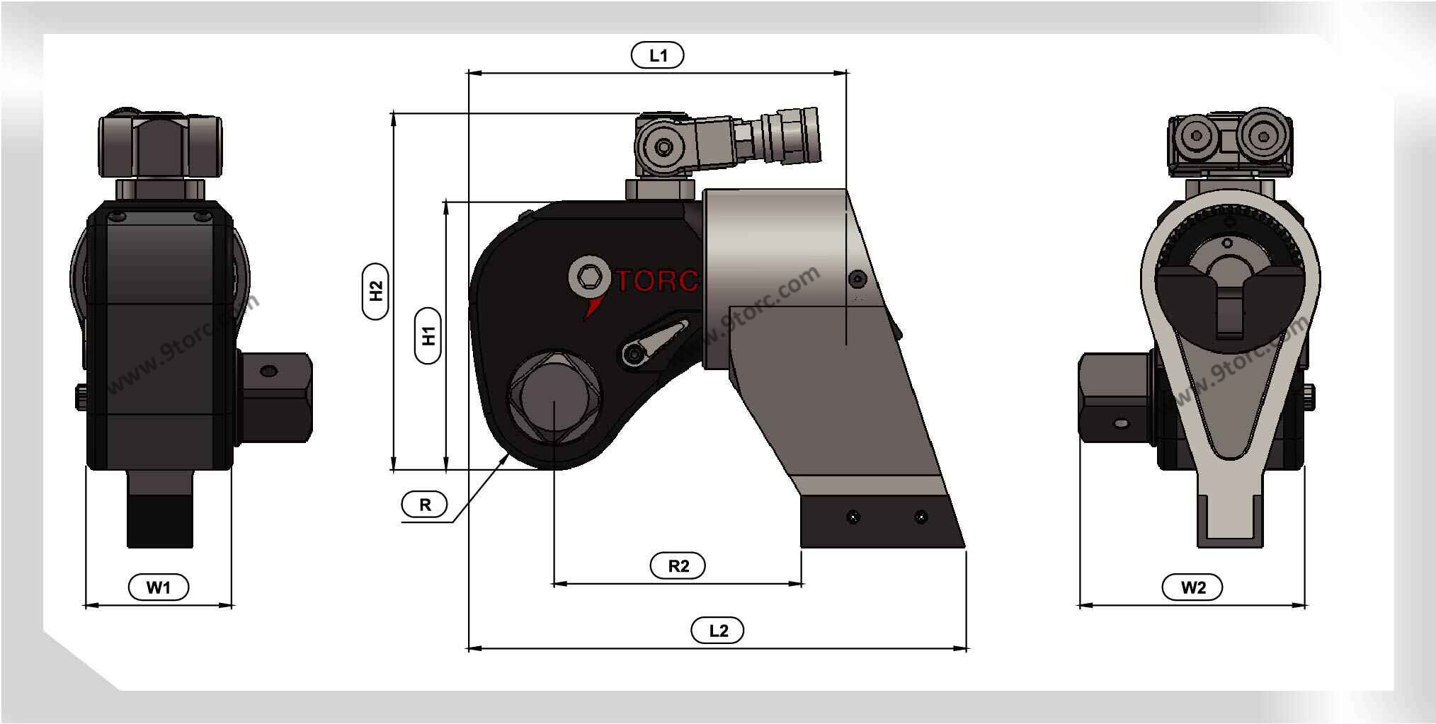 Square Drive Hydraulic Torque Wrench